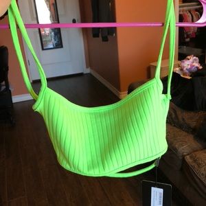 Neon green crop top